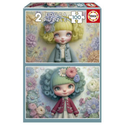 EDUCA-2X100 BLOEMENMEISJES